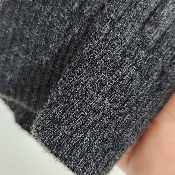 Topshop Mock Neck Ribbed Wool Long Sleeve Crop Top - Picture 7 of 16